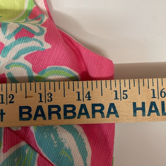 LILLY PULITZER Pink Lemonade Delia Shift Dress Lime Lemon Print Size 0 - Picture 8 of 8